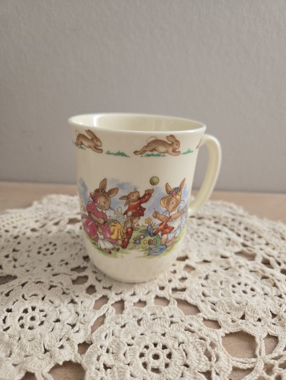 Vintage Royal Doulton Bunnykins Mug 1-Handle Child's Cup 1970s/1980s Era